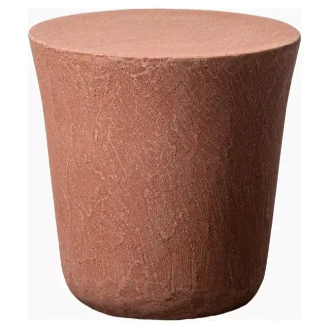 salon deco design couleur terracotta Tabouret en argile terracotta