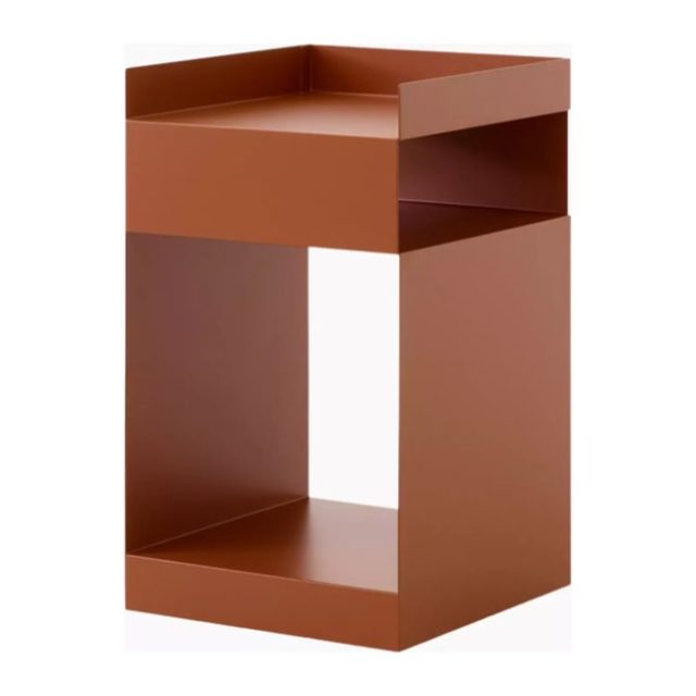 salon deco design couleur terracotta Meuble de rangement terracotta