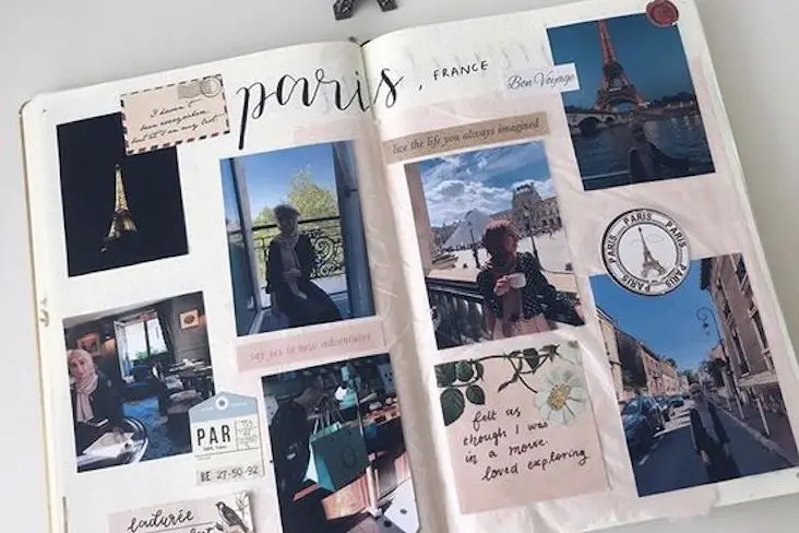 scrapbooking journal de voyage idee à copier loisirs créatifs adulte