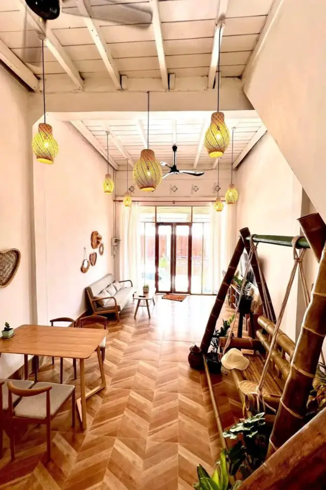 vacances nord laos hebergement a louer deco salon salle à manger tout en longueur meuble et luminaire moderne