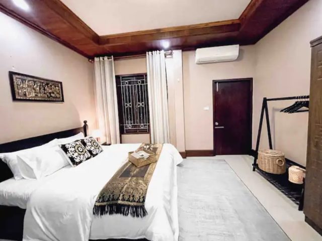 villa vacances haut de gamme Laos Luang Prabang chambre double confortable
