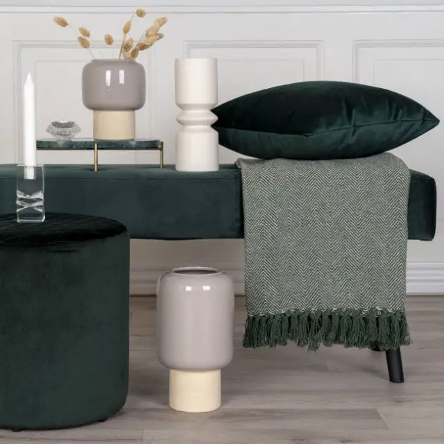 meuble decoration elegant couleur sombre Plaid en coton 130x160cm