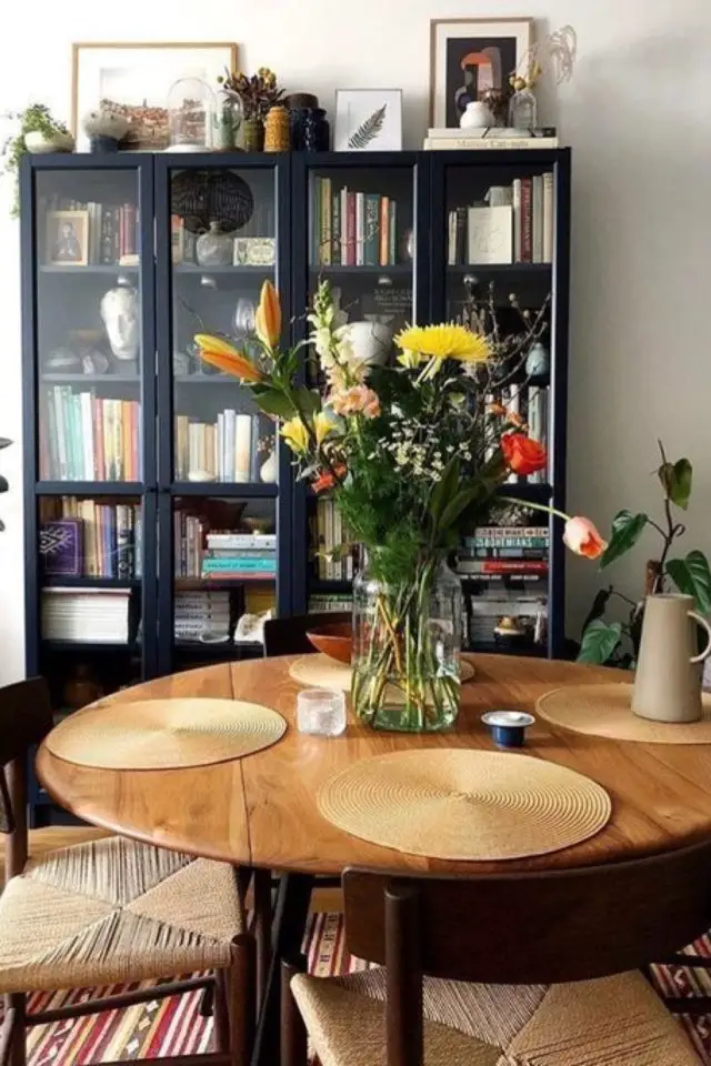 ou acheter meuble vitrine moderne petite salle à manger table ronde rangement livre alternative bibliothèque déco