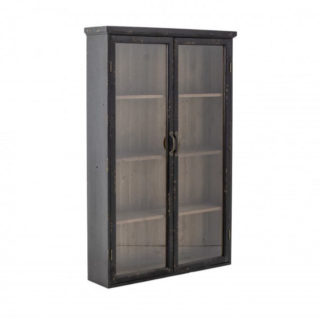 ou trouver beau meuble vitrine moderne Vitrine 2 portes en métal H122cm