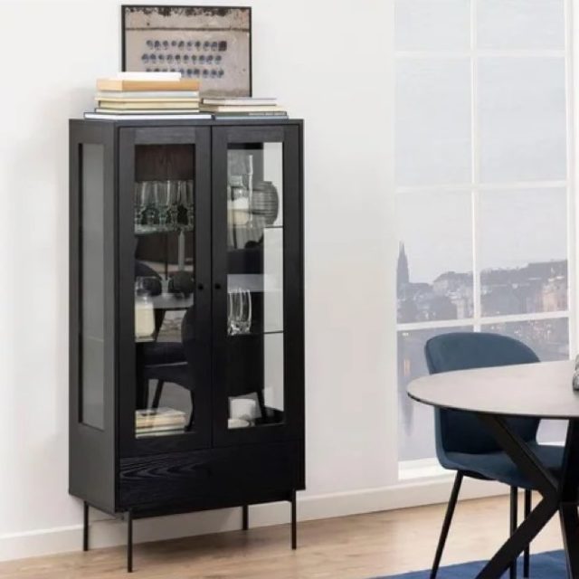 ou trouver meuble vitrine salon moderne Vitrine 75 cm 2 portes bobochic