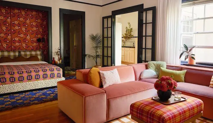 appartement travail couleur motif visite deco inspiration original joyeux audacieux
