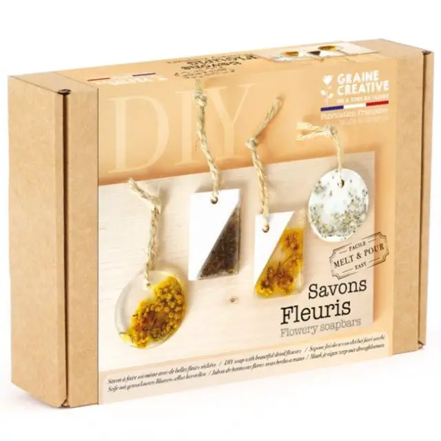 cadeau kit loisirs creatif a offrir Kit Savons fleuris - 4 pcs