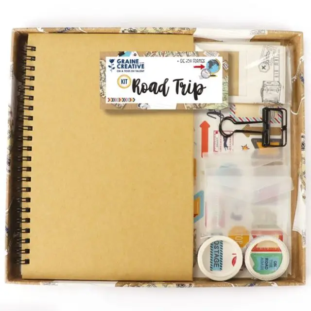cadeau kit loisirs creatif a offrir Kit scrapbooking - Carnet de voyage