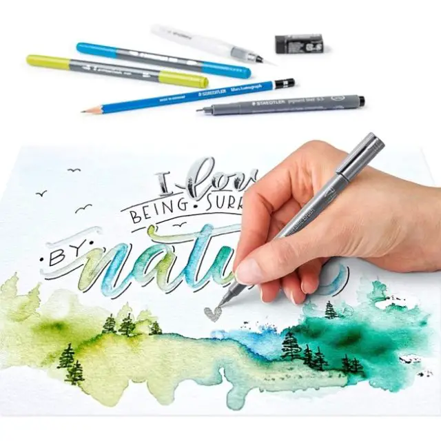 cadeau kit loisirs creatif a offrir Kit aquarelle & de calligraphie Watercolor