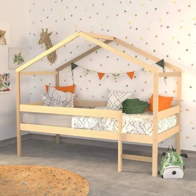 chambre enfant ou acheter lit cabane Lit cabane bois sur-élevé
