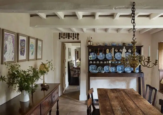 cottage ancien angleterre visite deco rénovation décoration mobilier