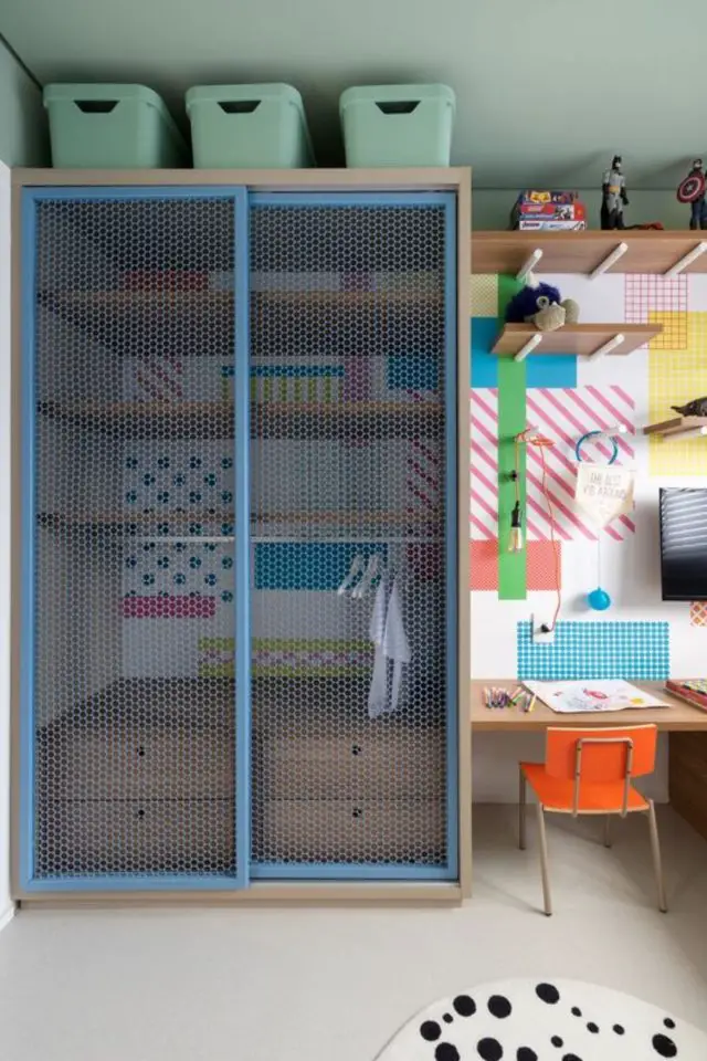 decoration murale chambre enfant inspirations deco meuble bureau rangement ludique couleur