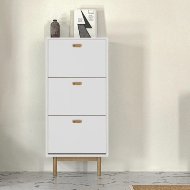 mobilier la redoute petite entree 3m3 Meuble à chaussures 3 portes en bois