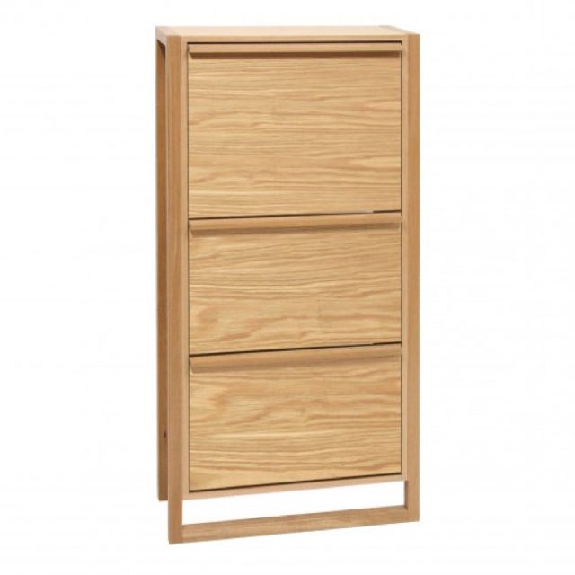 mobilier petite entree drawer Meuble à chaussures 3 compartiments en bois