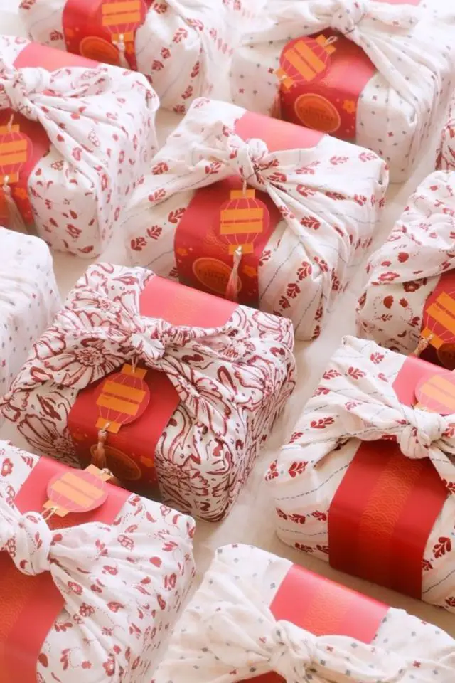 noel eco-responsable facile paquet cadeau japonais furoshiki