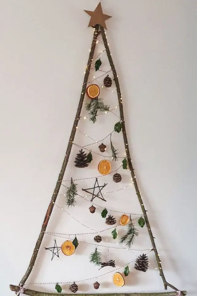 noel eco-responsable facile sapin récup branche à copier