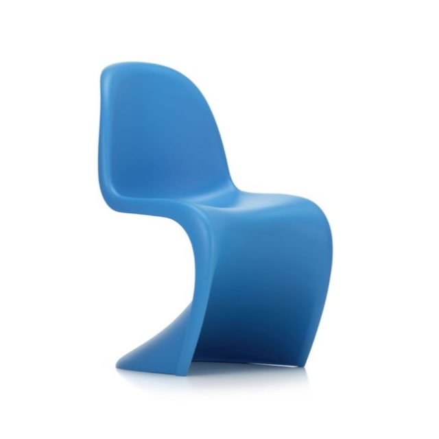 salle a manger vintage moderne made in design CHAISE PANTON CHAIR PLASTIQUE BLEU / BY VERNER PANTON, 1959