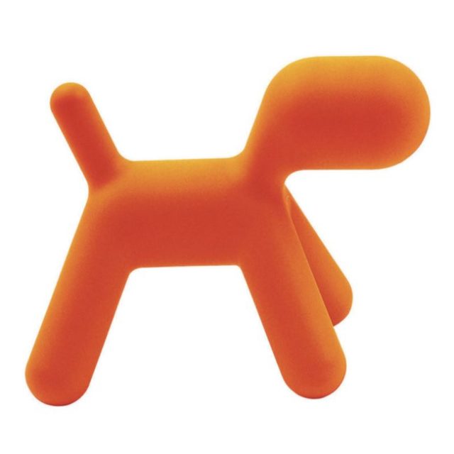 objets decoratifs design funky DÉCORATION PUPPY MEDIUM PLASTIQUE ORANGE / L 56 CM