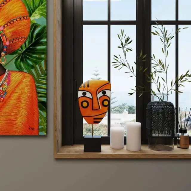 ou trouver deco funky coloree pas cher Déco visage orange