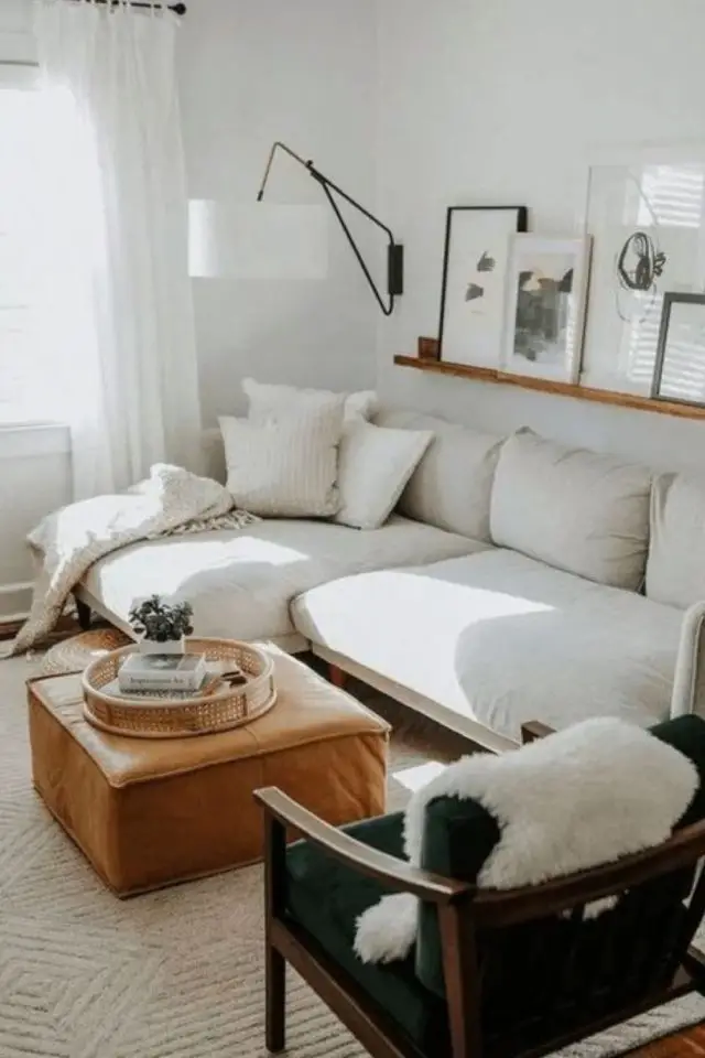 conseils choisir canape angle blanc chic minimaliste élégant
