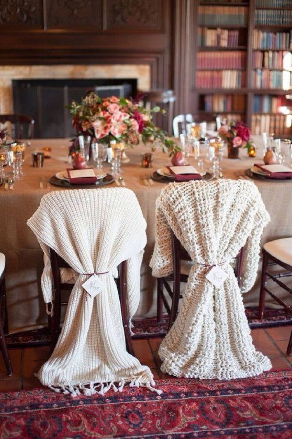 decoration mariage feerie hiver plaid en laine pour les mariés inspiration Ecosse chic et raffiné