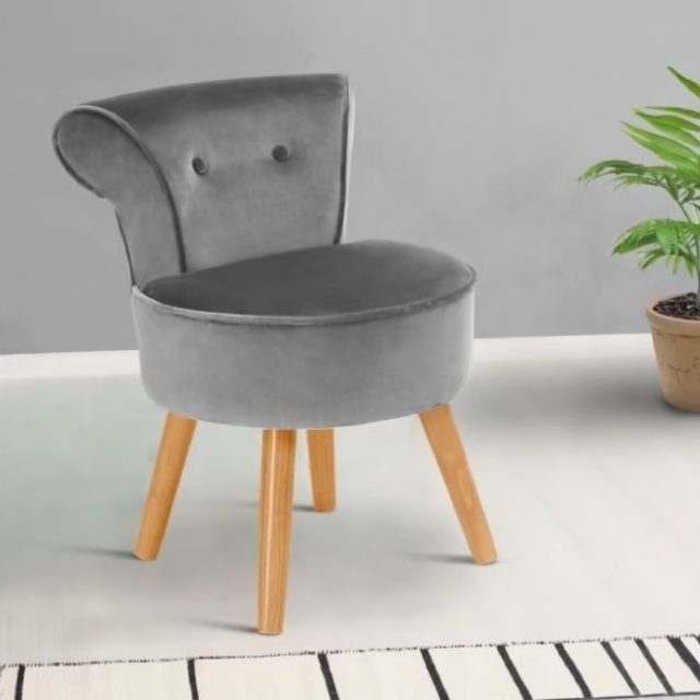 fauteuil deco salon pas cher Fauteuil crapaud en velours gris