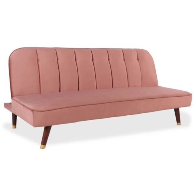 sofa convertible pas cher Canapé convertible clic-clac olympia velours rose