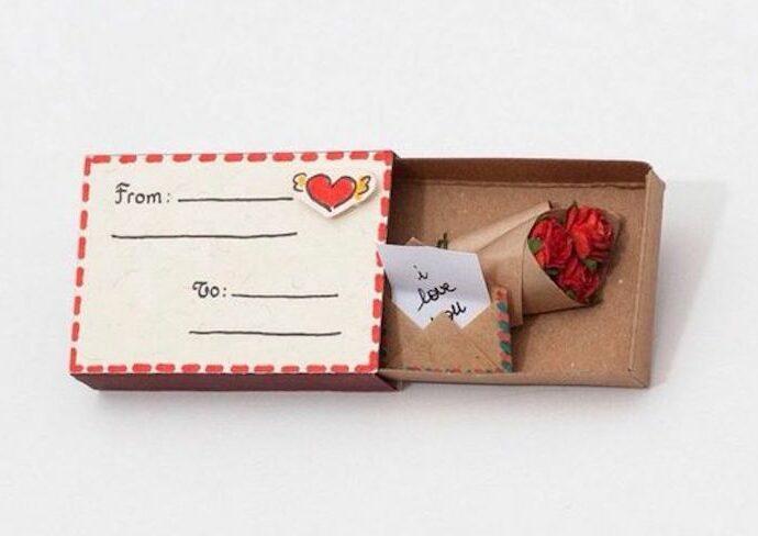 cadeau de saint Valentin à faire soi-même idée bricolage facile et pas cher romantique