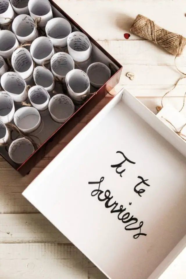 idée bricolage cadeau Saint Valentin DIY boite à chaussures souvenirs