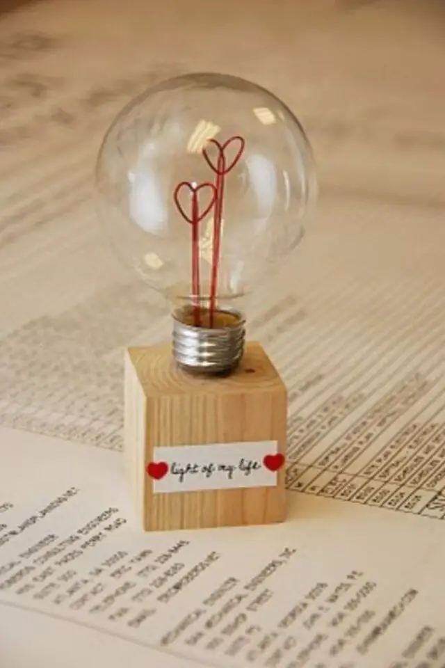 idée bricolage cadeau saint valentin ancienne ampoule récup' et détournement