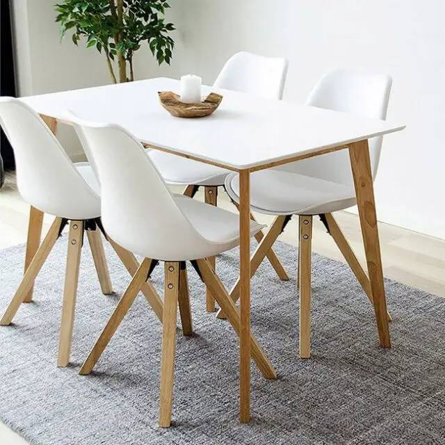 belle table bois pour coin repas Table à manger en bois 120x70cm design scandinave