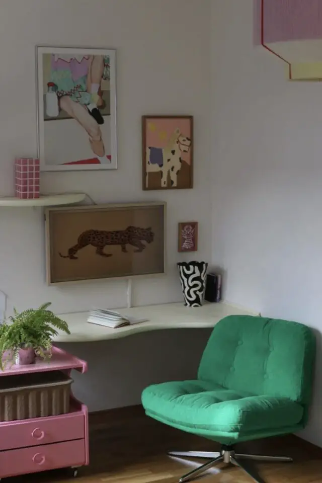 fauteuil DYVLINGE vert deco vintage ikea bureau salon séjour meuble rangement rose intérieur moderne et rétro