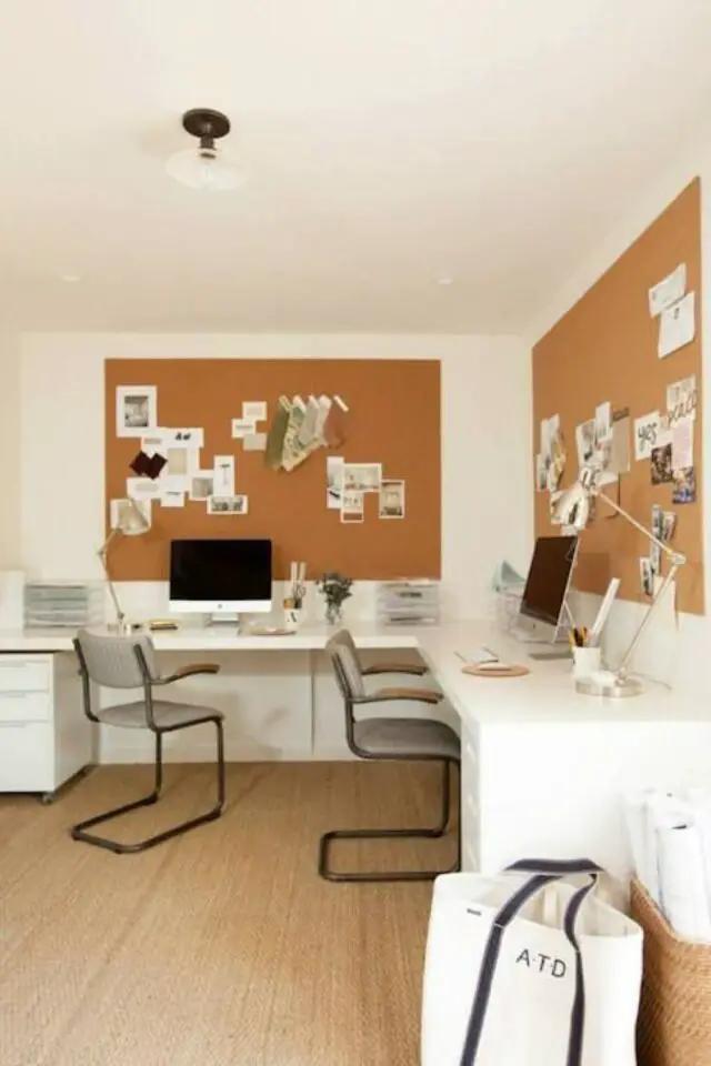meuble angle bureau a domicile coin de pièce gain de place travailler à deux