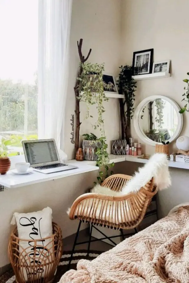 meuble angle bureau a domicile étagère pas cher aménagement chambre à coucher espace de travail petit budget