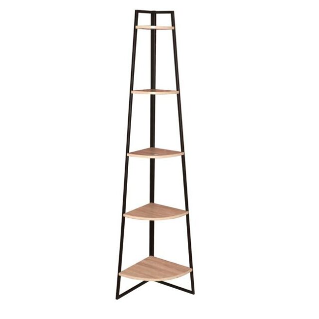 ou trouver meuble dangle pratique Etagère D'angle En Métal Et Bois salon salle à manger séjour