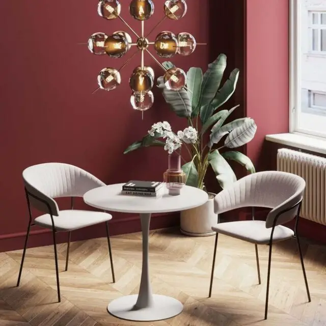 table pour 2 personnes pas cher Table Schickeria 80cm esprit Tulipe design 