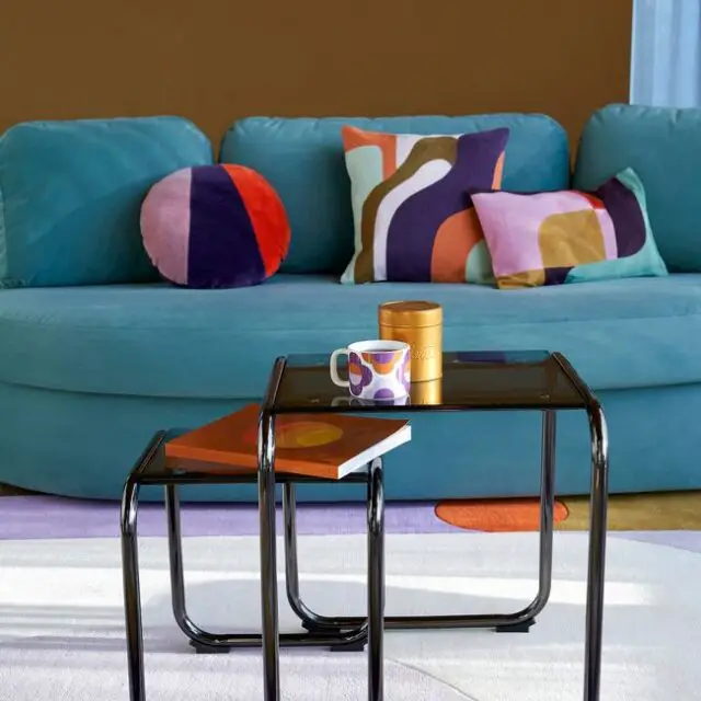 deco textile couleur la redoute Housse de coussin 45x45 cm multicolore moderne