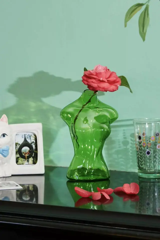 decoration originale salon fantaisie Vase en verre mère Nature
