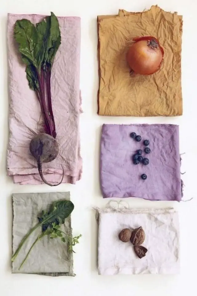 materiel teinture naturelle vegetale légumes de la cuisine activité à faire avec les enfants vacances d'été