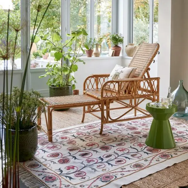 meuble couleur moderne la redoute Bout de canapé en céramique vert