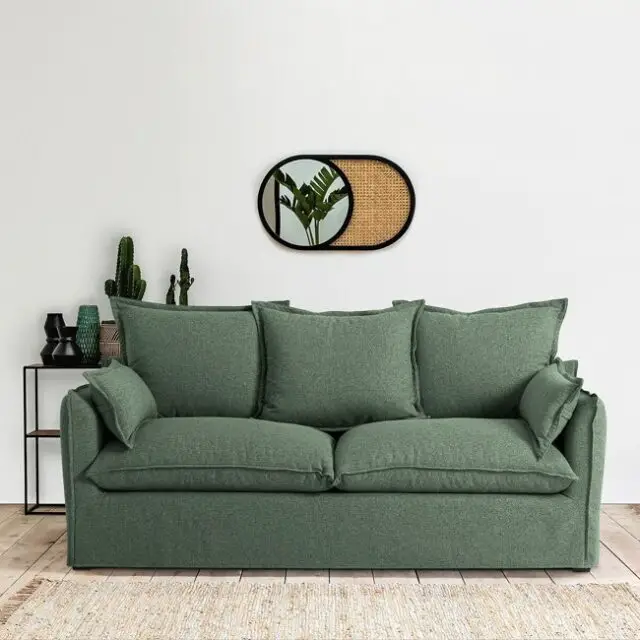 meuble deco salon french days la redoute Canapé polyester vert forêt 