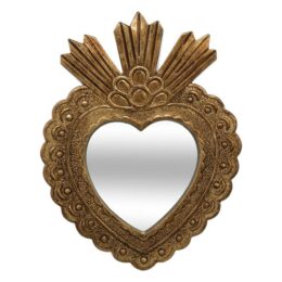Décoration Murale Ex-voto Colombe Dorée – 14,5 X 13,5 Cm – Symbole De Paix – Relief Doré