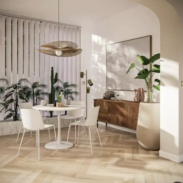 Table à manger ronde blanche 4/5 personnes D100 esprit Tulipe design 