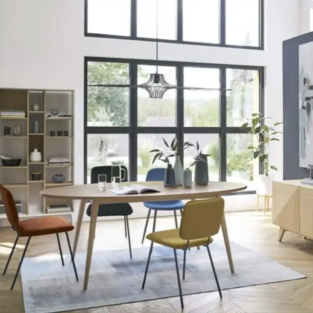 Table à manger ovale 8 personnes L200