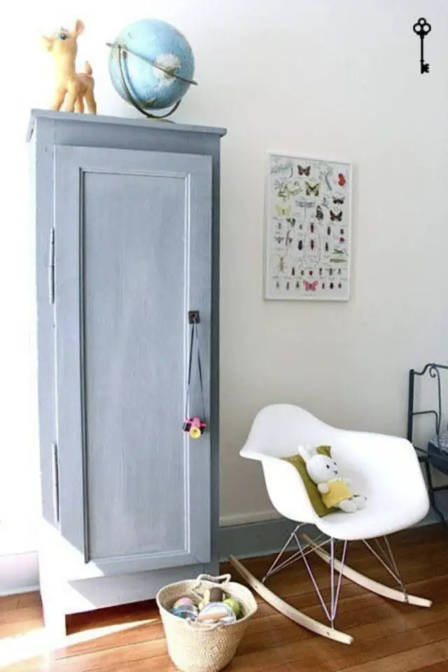 armoire deco chambre enfant petit meuble fin ancien relooké peinture bleu gris armoire deco chambre enfant petit meuble fin ancien relooké peinture bleu gris