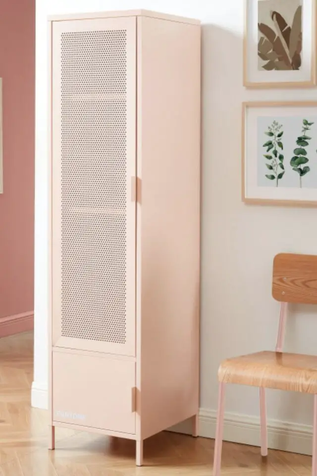 Armoire 2 portes en métal PANTONE H180cm rose pastel Armoire 2 portes en métal PANTONE H180cm rose pastel