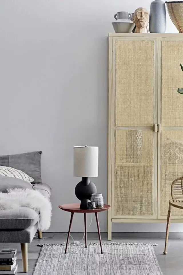 Lampe à poser en terracotta marron