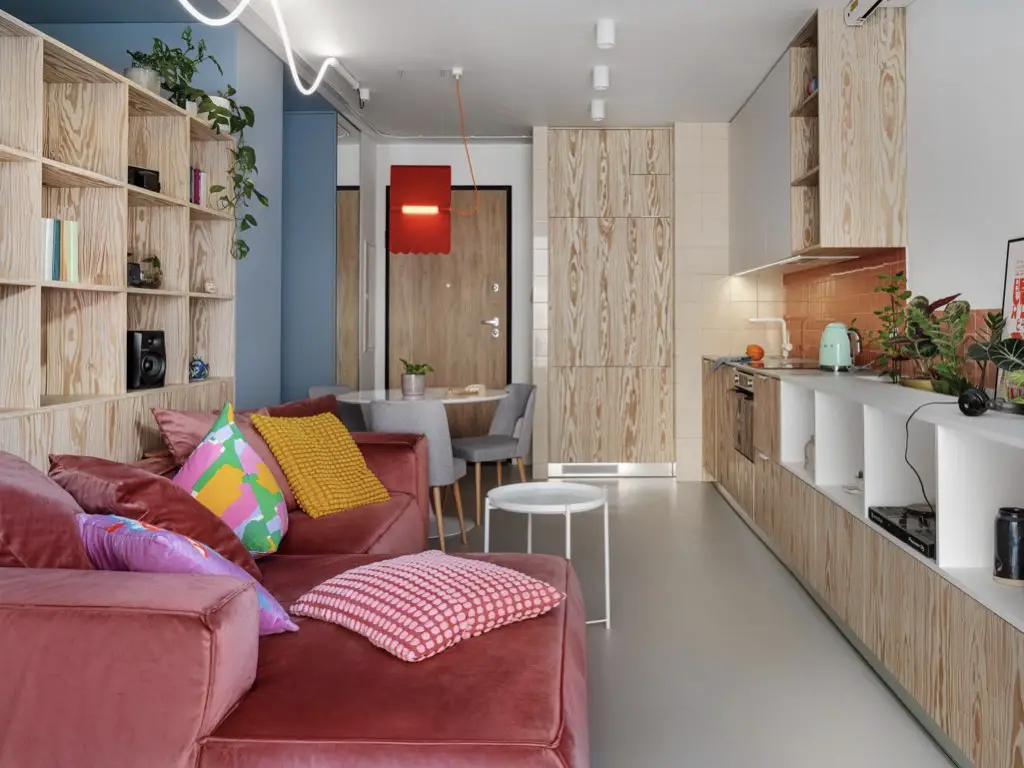 visite appartement 38m2 décor néo-rétro espace de vie coin repas table ronde petite cuisine salon nombreux rangements visite appartement 38m2 décor néo-rétro espace de vie coin repas table ronde petite cuisine salon nombreux rangements