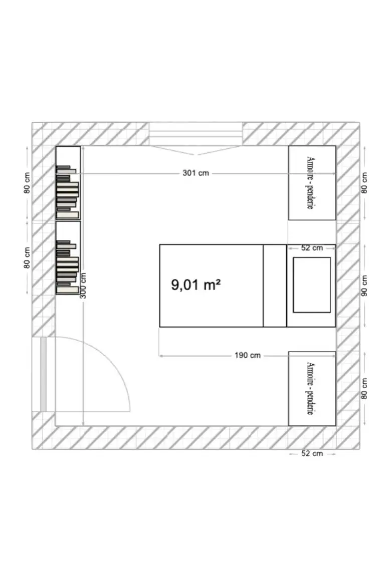Chambre 9m2 Plan Chambre 10m2null