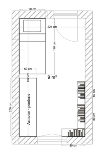 Chambre 9m2 Plan Chambre 10m2